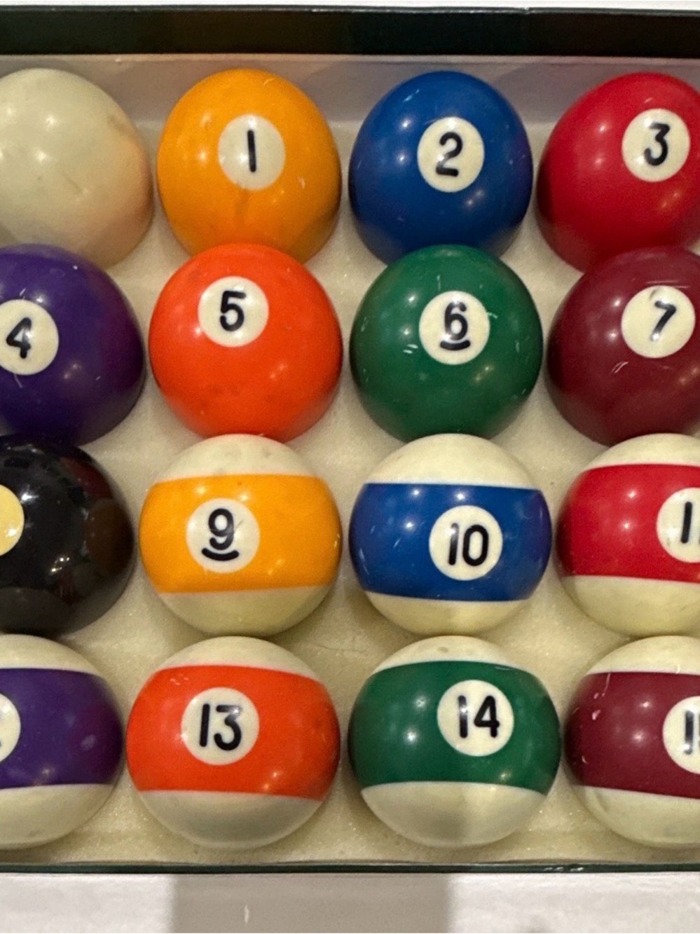Billiard Ball Set & Acrylic Pool Rack - Picture 2 of 7